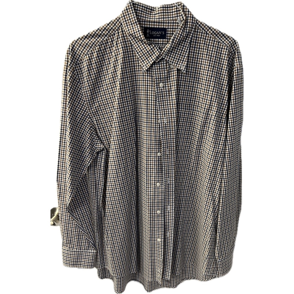 Logan’s Black and White Checkered button down, size XXL.